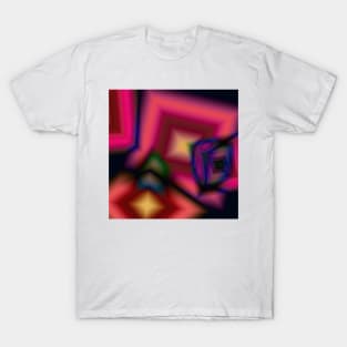 red pink yellow abstract texture T-Shirt